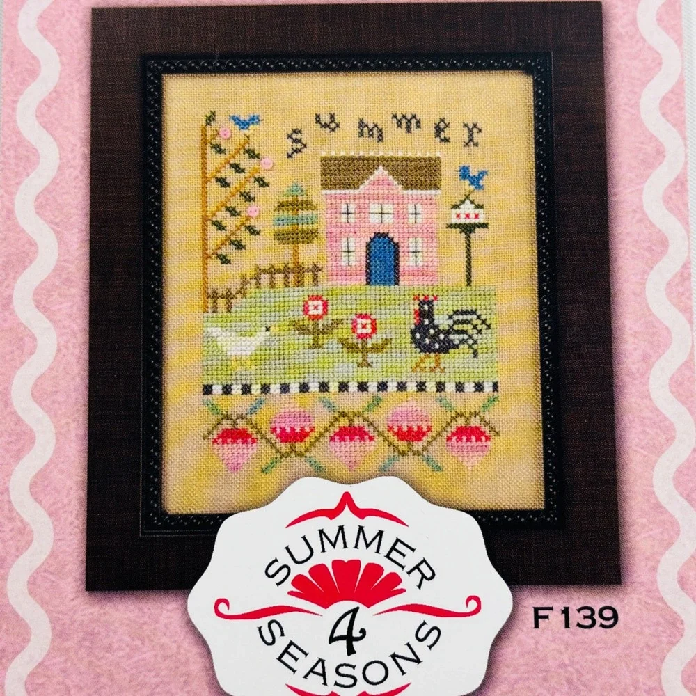 Lizzie Kate 4 Seasons Cross Stitch Patterns & Charms Spring Summer Autumn Winter